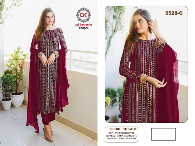 Al Karam 5520 Color Set  Pakistani Suits Catalog

